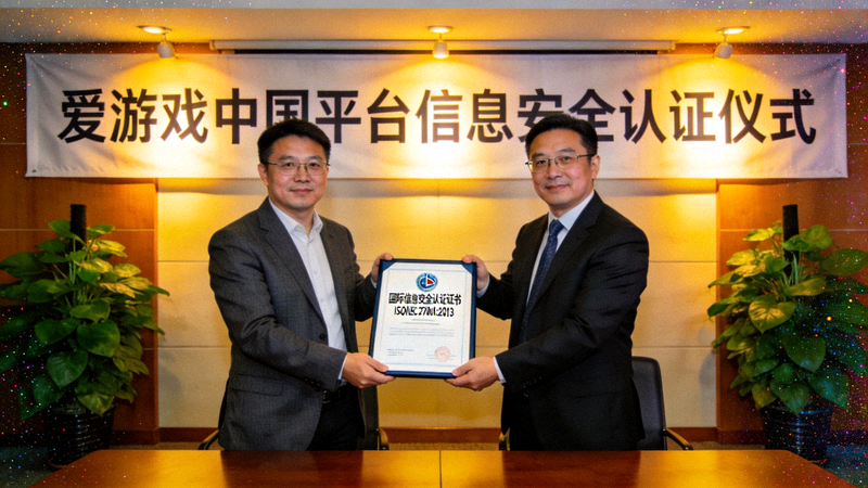 爱游戏中国平台获得国际信息安全认证证书现场照片
