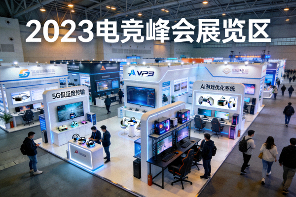 2023年峰会展览区现场 - 参展商展示最新电竞设备与技术