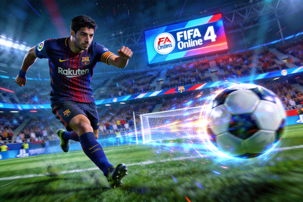 《FIFA Online 4》电竞赛事画面 - 虚拟足球赛场精彩进球