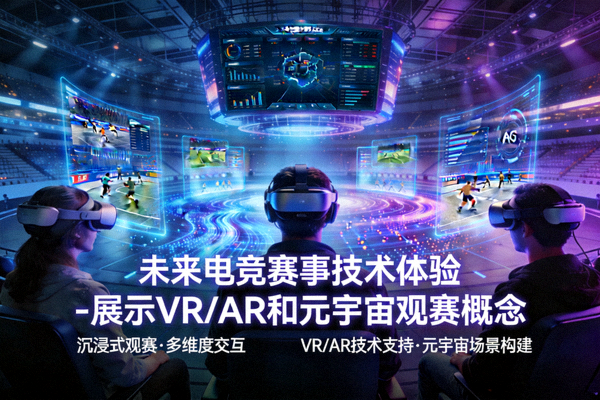 未来电竞赛事技术体验 - 展示VR/AR和元宇宙观赛概念