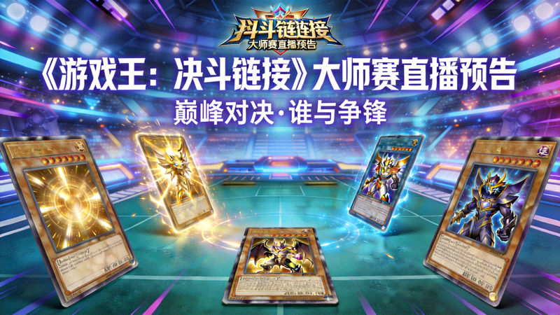 《游戏王：决斗链接》大师赛直播预告 - 卡牌对战特写画面