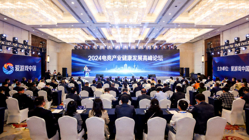 爱游戏中国参与主办的2024电竞产业健康发展高峰论坛现场全景