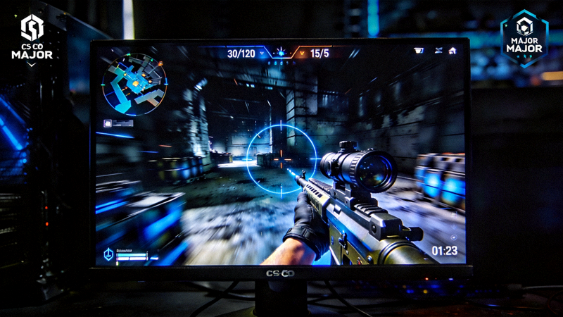 CS:GO Major锦标赛半决赛直播画面 - 选手第一视角瞄准镜头