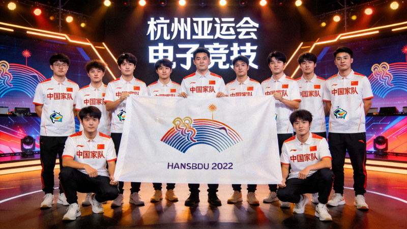 亚运会电子竞技项目中国国家队集训队员合影