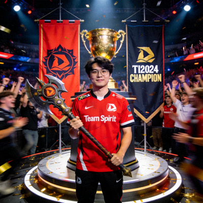 DOTA2国际邀请赛2024年冠军选手Yatoro - Team Spirit战队核心Carry选手