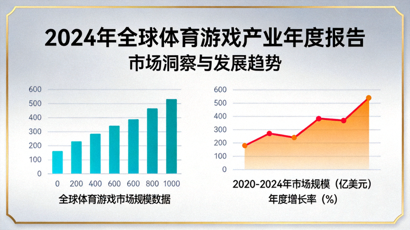 2024年全球体育游戏产业年度报告封面图 - 展示数据图表与增长曲线