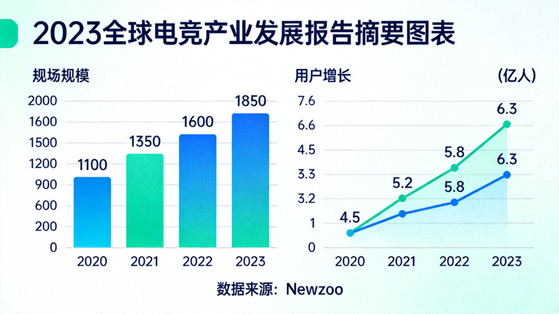 2023全球电竞产业发展报告摘要图表 - 市场规模与用户增长趋势