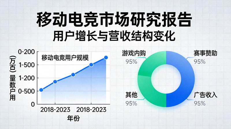 移动电竞市场研究报告图表 - 展示用户增长与营收结构变化