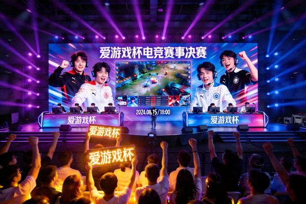 爱游戏杯电竞赛事决赛现场舞台盛况 - 选手激烈对决与观众欢呼