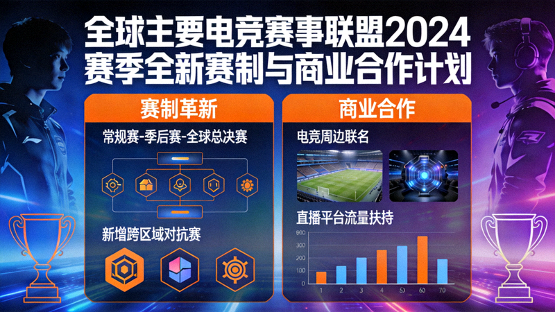 全球主要电竞赛事联盟宣布2024赛季全新赛制与商业合作计划