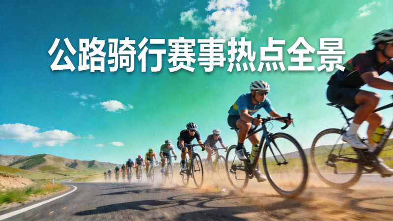 户外骑行队伍在公路上高速前进的场景，用于体育赛事热点全景解读配图